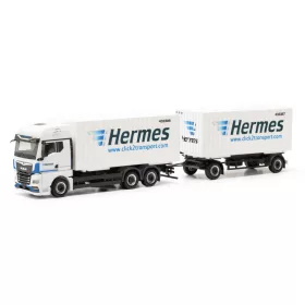  Herpa 317658 MAN TGX GX csereszekrényszállító teherautó, pótkocsival - Hermes (H0)