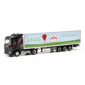   Herpa 317696 Scania CR 20 ND LNG nyergesvontató, hűtődobozos félpótkocsival - Zentis (H0)