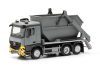 Herpa 317863 Mercedes-Benz Arocs M sittes konténerszállító teherautó - szürke (H0)