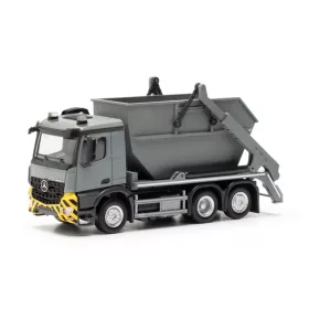   Herpa 317863 Mercedes-Benz Arocs M sittes konténerszállító teherautó - szürke (H0)