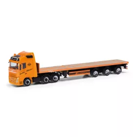   Herpa 318006 Volvo FH Gl.20 nyergesvontató, platós félpótkocsival - Hollenh (H0)