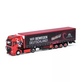   Herpa 318075 MAN TGX GX nyergesvontató, ponyvás félpótkocsival - Genthner (H0)
