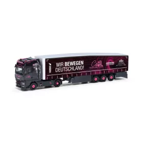   Herpa 318174 MAN TGX GX nyergesvontató, Ecoflex félpótkocsival - Scheib (H0)