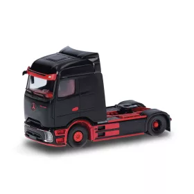   Herpa 318211 Mercedes-Benz eActros 600 Procab nyergesvontató, fekete/piros (H0)