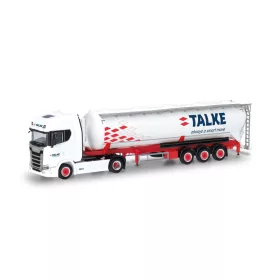   Herpa 318235 Scania CS 20 HD nyergesvontató, silótartályos félpótkocsival - Talke (H0)