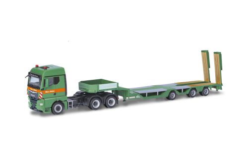 Herpa 318273 MAN TGX GM nyergesvontató, munkagépszállító félpótkocsival - Max Wild (H0)