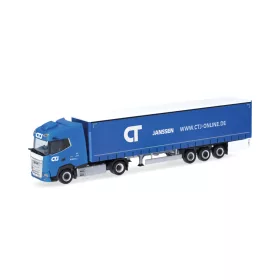   Herpa 318495 DAF XG nyergesvontató, ponyvás félpótkocsival - CTJ (H0)
