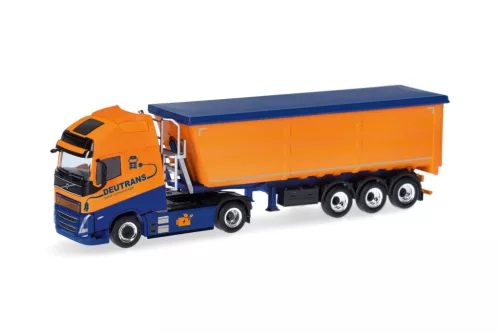 Herpa 318532 Volvo FH Gl. XL electric nyergesvontató, billencs félpótkocsival - Deutrans (H0)