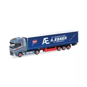   Herpa 318693 DAF XG+ nyergesvontató, ponyvás félpótkocsival - A.Ebner (H0)