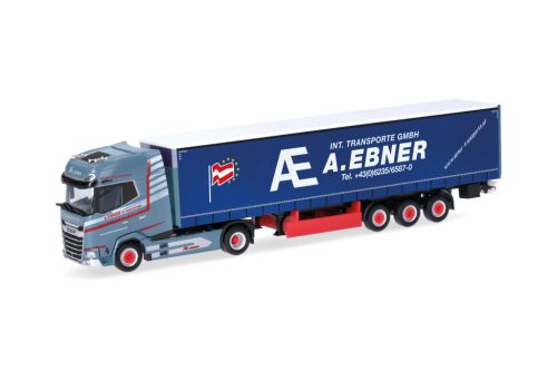 Herpa 318693 DAF XG+ nyergesvontató, ponyvás félpótkocsival - A.Ebner (H0)