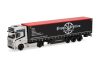 Herpa 318891 Mercedes-Benz Actros L nyergesvontató, ponyvás félpótkocsival - Popov (H0)