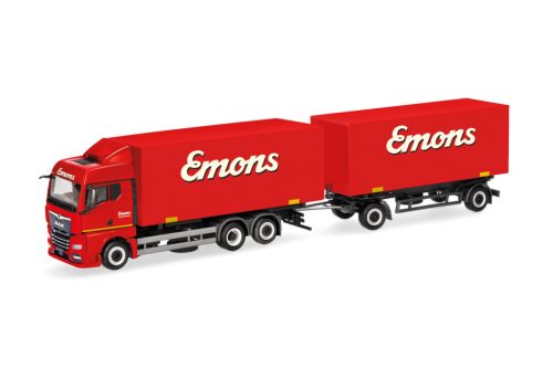 Herpa 319294 MAN TGX GM csereszekrényszállító teherautó, pótkocsival - Emons (H0)