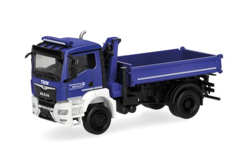 Herpa 319522 MAN TGS NN 4x4 billencs, rakodódaruval - THW (H0)
