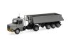 Herpa 319713 Scania csőrös nyergesvontató, billencs félpótkocsival (H0)