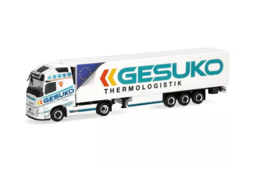 Herpa 320436 Volvo FH Gl. Aero nyergesvontató,  hűtődobozos félpótkocsival - GESUKO (H0)