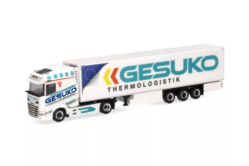 Herpa 320641 DAF XG nyergesvontató, hűtődobozos félpótkocsival - GESUKO (H0)