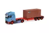 Herpa 320658 Mercedes-Benz eActros ProCab nyergesvontató, konténerszállító félpótkocsival (H0)