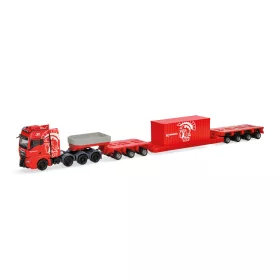   Herpa 320764 MAN TGX GX nyergesvontató, speciális nehézteherszállító félpótkocsival - De Romein (H0)