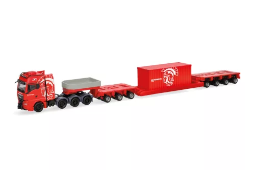 Herpa 320764 MAN TGX GX nyergesvontató, speciális nehézteherszállító félpótkocsival - De Romein (H0)