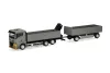 Herpa 320825 MAN TGX GN magasplatós teherautó rakodódaruval, pótkocsival (H0)