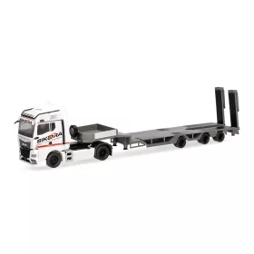   Herpa 320849 MAN TGX nyergesvontató, munkagépszállító félpótkocsival - Sikora (H0)