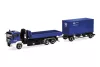 Herpa 320863 MAN TGS M csereszekrényszállító teherautó, pótkocsival - THW Singen (H0)