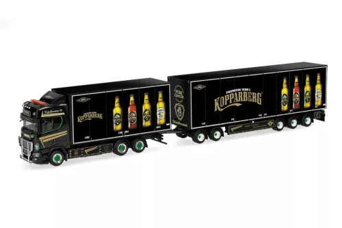 Herpa 320870 Scania CS 20 HD Schwedencombi ponyvás teherautó pótkocsival (H0)