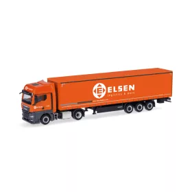   Herpa 321150 MAN TGX GX nyergesvontató, ponyvás félpótkocsival - Elsen (H0)
