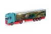 Herpa 321280 Scania CS 20 HD nyergesvontató, ponyvás félpótkocsival - Heuser (H0)