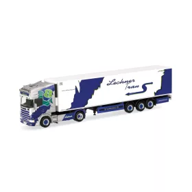  Herpa 321297 Scania 164 TL nyergesvontató, hűtődobozos félpótkocsival - Lechner (H0)
