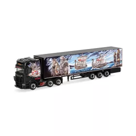   Herpa 321303 Scania CS 20 HD nyergesvontató, hűtődobozos félpótkocsival - Byrknes (H0)