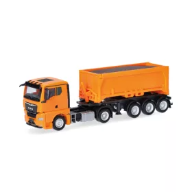   Herpa 321310 MAN TGX GN nyergesvontató, billenthető félpótkocsival - kommunális (H0)