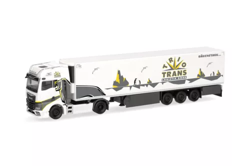 Herpa 321358 MAN TGX GX nyergesvontató, hűtődobozos félpótkocsival - Trio Trans (H0)