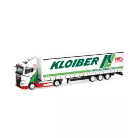   Herpa 321365 MAN eTGX GM nyergesvontató, Jumboponyvás félpótkocsival - Kloiber (H0)