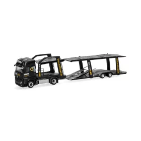   Herpa 321372 Mercedes-Benz Actros L 2018 Giga autószállító kamion - Raven Logistic (H0)