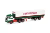 Herpa 321631 Volvo F88 6x4 nyergesvontató, ponyvás félpótkocsival - Finnex (H0)