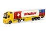 Herpa 321785 Volvo FH Aero Gl. XL nyergesvontató, hűtődobozos félpótkocsival - Bischof (A) (H0)