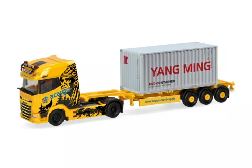 Herpa 321914 DAF XG+ nyergesvontató, konténerszállító félpótkocsival - Acargo-Yang (H0)