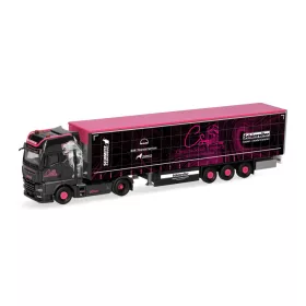   Herpa 322003 MAN TGX GX nyergesvontató, ponyvás félpótkocsival - Christina Scheib (H0)