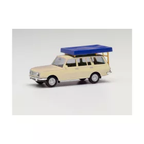   Herpa 420549-002 Wartburg 353 1966 Tourist, összecsukott tetősátorral - fehér (H0)