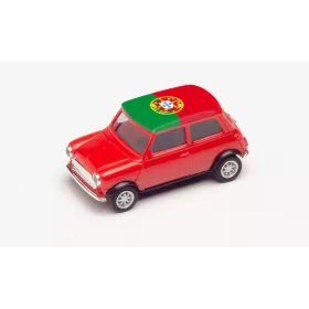   Herpa 420709 Mini Cooper, labdarúgó Európa-bajnokság 2021 - Portugália (H0)