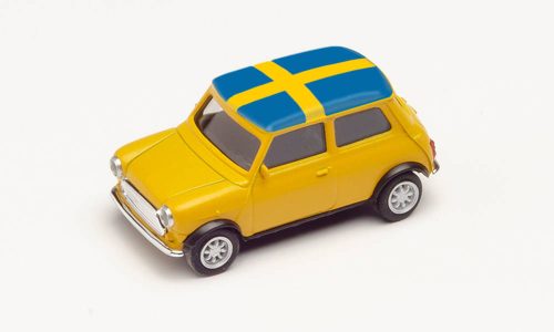 Herpa 420723 Mini Cooper, labdarúgó Európa-bajnokság 2021 - Svédország (H0)