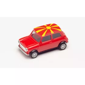   Herpa 420792 Mini Cooper, labdarúgó Európa-bajnokság 2021 - Észak-macedónia (H0)