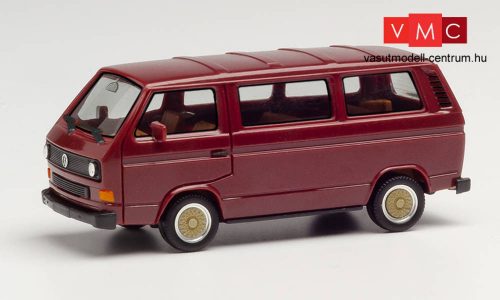 Herpa 420914 Volkswagen Transporter T3 busz, BBS felnikkel, borvörös (H0)