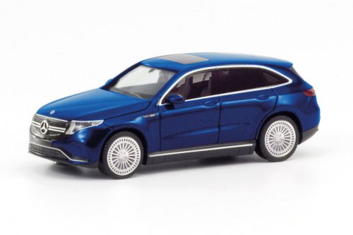 Herpa 430715-004 Mercedes-Benz EQ EQC AMG, metál színben - kék (H0)