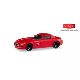   Herpa 430784 Mercedes-Benz SLS AMG, Le Mans, metál színben - piros - fekete felnikkel (H0)