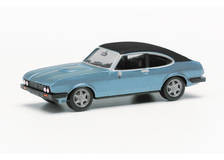 Herpa 430807-002 Ford Capri Vinyltetős, metál színben - miamikék (H0)