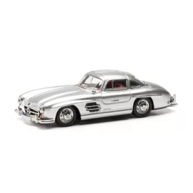   Herpa 430975 Mercedes-Benz 300 SL, sirályszárnyas, metál színben - ezüst (H0)