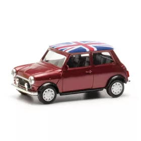  Herpa 431149 Mini Cooper, jobbkormányos, metál színben - Union Jack (H0)