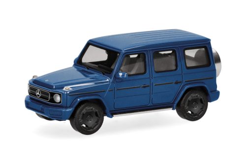 Herpa 431194 Mercedes-Benz G580 EQ (N465), metál színben - kék (H0)